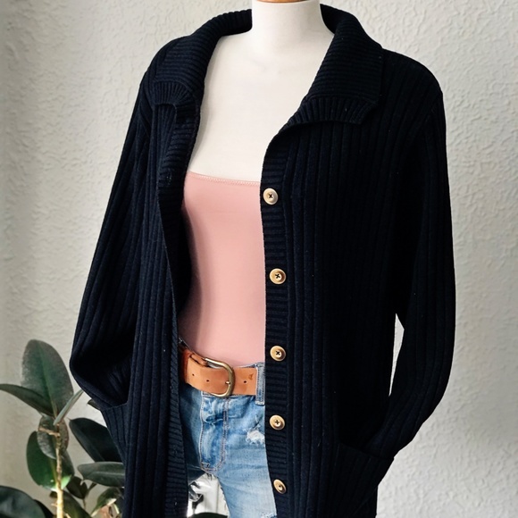 Black Button Up Cardi - Picture 3 of 3